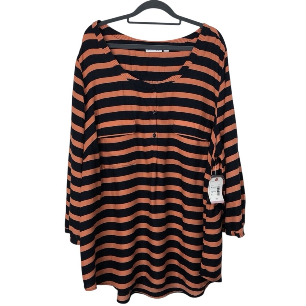 St John's Bay Womens 3X Shirt Pullover‎ Tunic Everyday Staple Timeless Casual